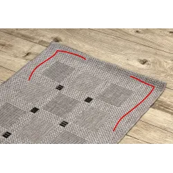 Ezüst és fekete sisal szőnyeg, modern kiegészítő bármely helyiséghez