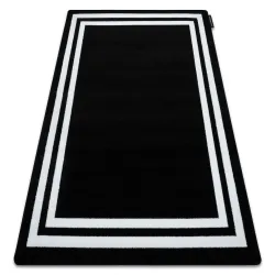Hampton Border fekete szőnyeg - modern szőnyeg kiváló minőségű anyagból