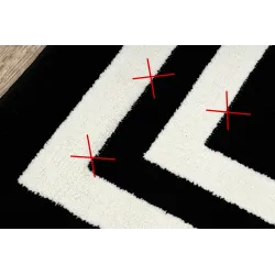 Hampton Border fekete szőnyeg - tökéletes nappalikhoz vagy hálószobákhoz