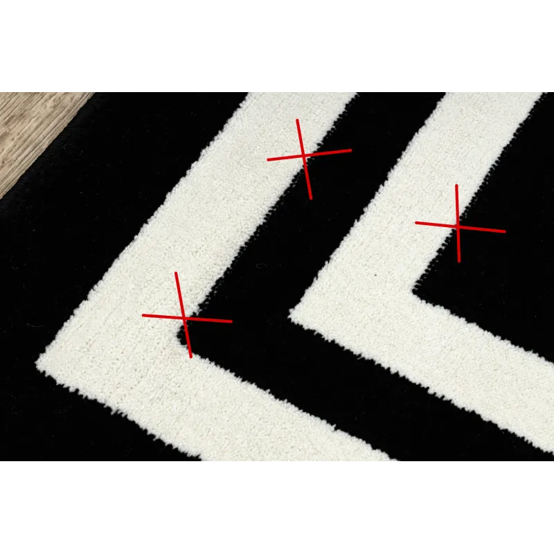 Hampton Border fekete szőnyeg - tökéletes nappalikhoz vagy hálószobákhoz