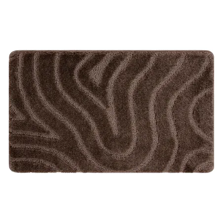 Supreme Waves barna fürdőszobai szőnyeg, puha és csúszásmentes