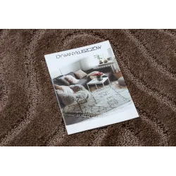 Modern barna fürdőszobai szőnyeg SUPREME WAVES, divatos stílus