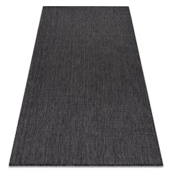 Zsinórszizál SION A5165A fekete, lapos szövés, elegáns sisal szőnyeg