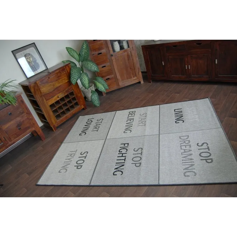Ezüst sizál szőnyeg FLOORLUX 20275 YOLO, tökéletes modern belső terekhez