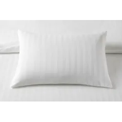 Párna 50x70 cm – Fehér csíkos, 100% Pamut, Hipoallergén
