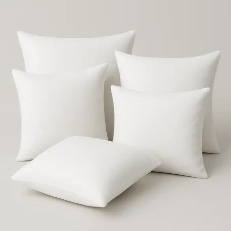 5 fehér mikroszálas párna 40x40 cm szett, kényelmes klasszikus párnák