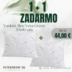1+1 INGYENES Aloe Vera Green 70x90 cm párna – Hipoallergén (2 db)