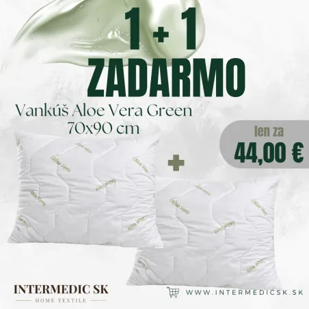 Aloe Vera Green 70x90 cm párna – hipoallergén, 2 db