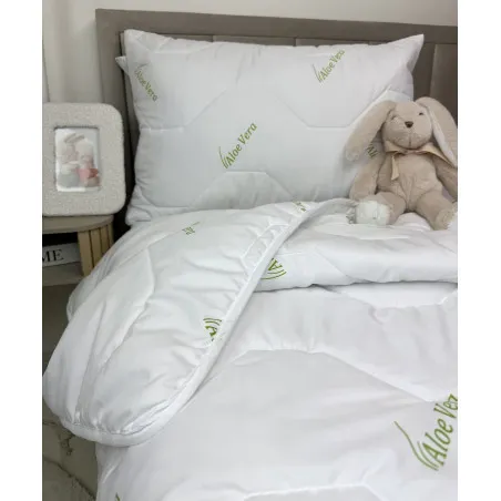 Gyermek nyári paplan és párna garnitúra Aloe Vera Green 100 g/m²