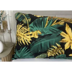 Jungle Black testpárnahuzat – 100% Pamut, 125 g/m², 50x150 cm, Cipzáras