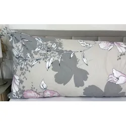 Párnahuzat Lila Virágok 50×150 cm – 100% Pamut