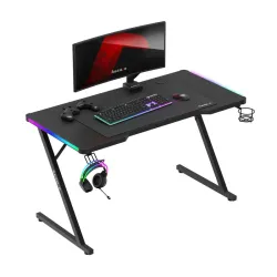 Hero 2.5 RGB Gamer asztal Fekete 120 cm