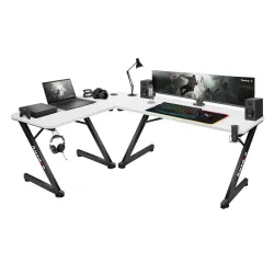Hero 7.0 Fehér Gamer Asztal Sarok 154 cm