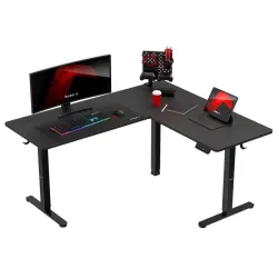 Hero 9.5 Fekete Elektromos Sarok Gamer Asztal 160 cm