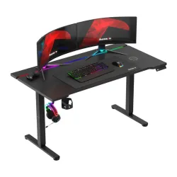 Hero 8.7 RGB Fekete Elektromos Gamer Asztal 140 cm