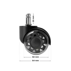 Wheels 3.0 Fekete Szék Kerekek 6