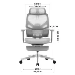 Expert 8.7 szürke Mesh ergonomikus gamer szék 12