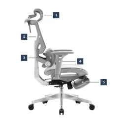 Expert 8.7 szürke Mesh ergonomikus gamer szék 14