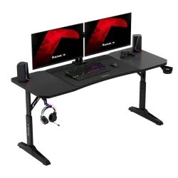 Hero 4.6 Gamer asztal Fekete 160 cm magasságszabályozással