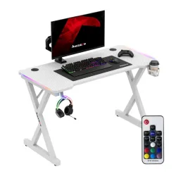 Hero 2.3 RGB Fehér Gamer asztal 120 cm