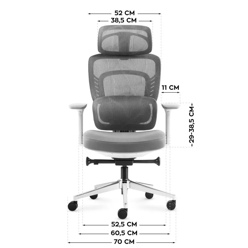 Visioner 6.1 Szürke Irodai szék masszázzsal 7