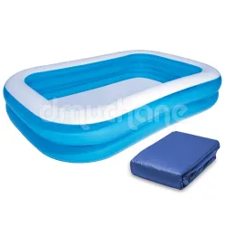 Felfújható családi medence 262 x 175 x 51 cm Bestway 54006 + fedél