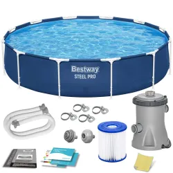 Bestway 56681 Kerttavi medence fém kerettel 366 x 76 cm 7 az 1-ben