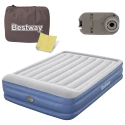 Bestway 67630 Felfújható matrac 203x152x46 cm beépített elektromos szivattyúval