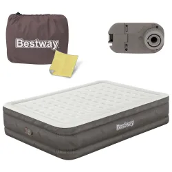 Bestway 69050 Felfújható Matrac 203 x 152 x 46 cm Beépített Elektromos Szivattyúval