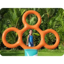 Bestway Frisbee Állvány Karikákkal Gyerekeknek, tartós anyagból készült kültéri szórakozáshoz