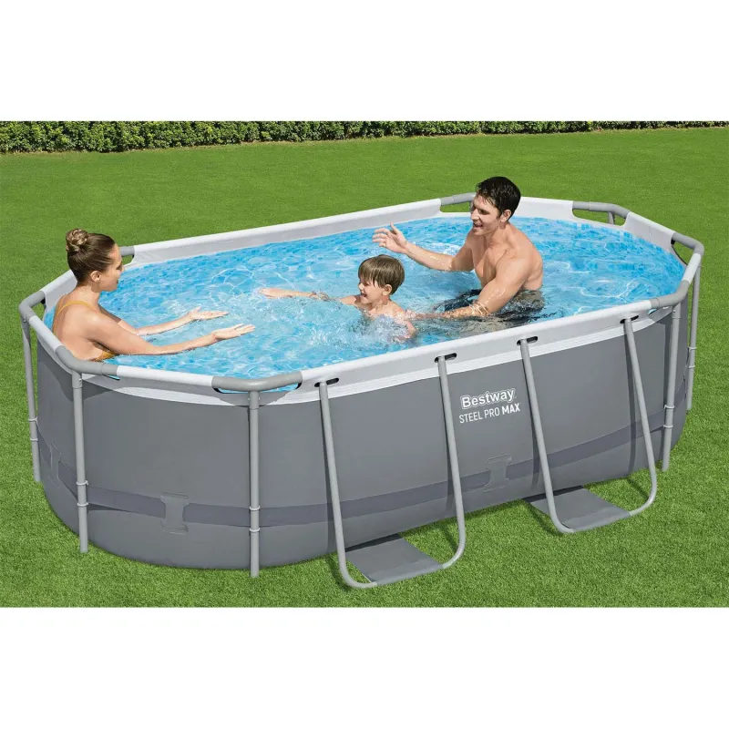 Tartós anyagú Bestway 5614A fém váz medence 305 x 200 x 84 cm