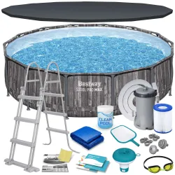 Bestway 5614Z fém váz medence 427 x 107 cm, tökéletes a kertbe