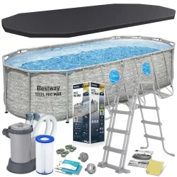 Kert Medence Fém Kerettel 549 x 274 x 122 cm 12-az-1-ben Bestway 56716N