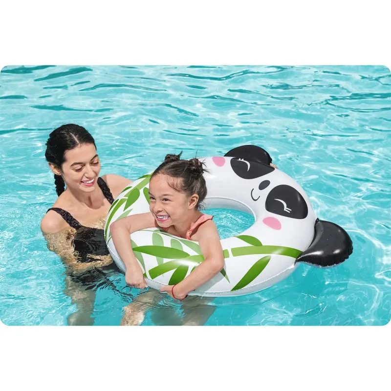 Panda úszógumi, ideális szórakozáshoz a medencében vagy a strandon gyerekeknek