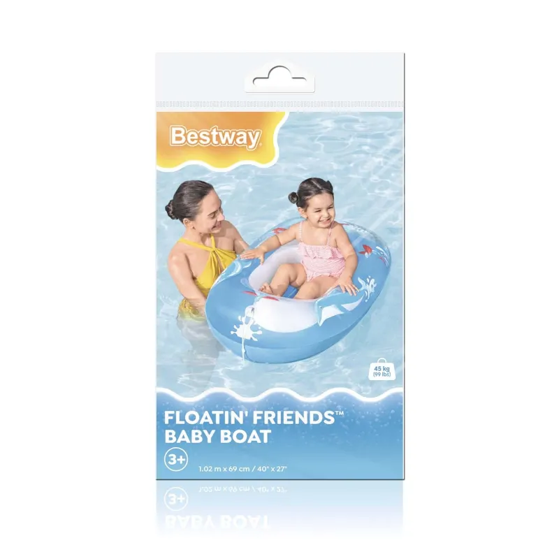 Delfin strandmatrac 102 x 69 cm, kényelmes úszó anyag Bestway 34037