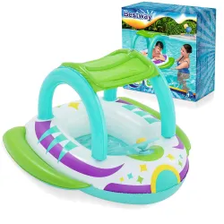 Strandmatrac tetővel 107 x 112 cm, úszó matrac a vízhez