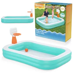 Felfújható medence Dunk'N Splash 251 x 168 x 102 cm Bestway 54445