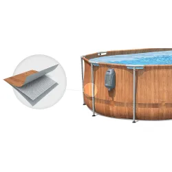 Acélkeret medence 610 x 366 x 122 cm, tökéletes a kertben való pihenéshez, 13az1-ben Bestway 56719N