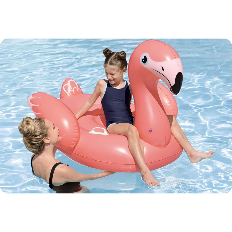 Rózsaszín flamingós felfújható matrac 138 x 107 cm Bestway 41525