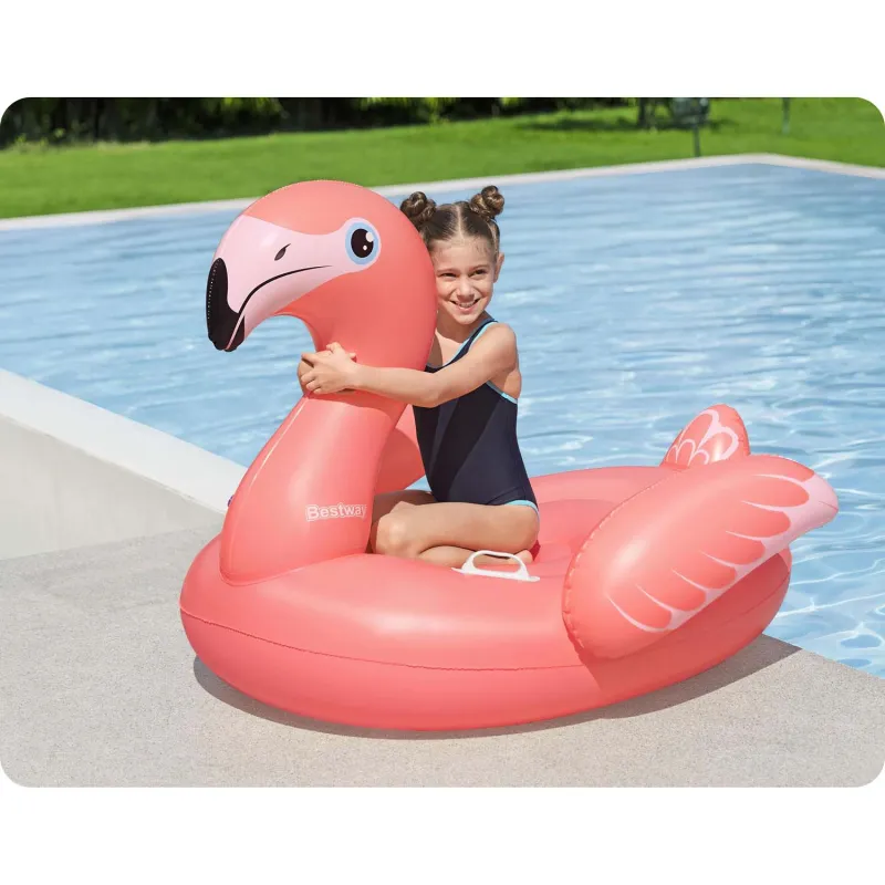 Tartós flamingós felfújható matrac 138 x 107 cm Bestway 41525