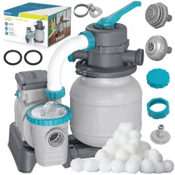 Homokkimélő szivattyú medencéhez + szűrőgolyók 6056 l/h Bestway 58497