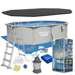 Bestway 56586 Egész éves paneles kerti medence 500x366x122 cm 13-in-1