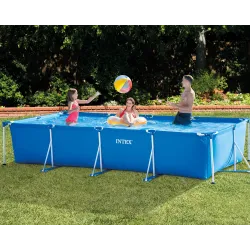 INTEX 28273 kék kerti vázas medence 450x220x84 cm, ideális kültéri használatra