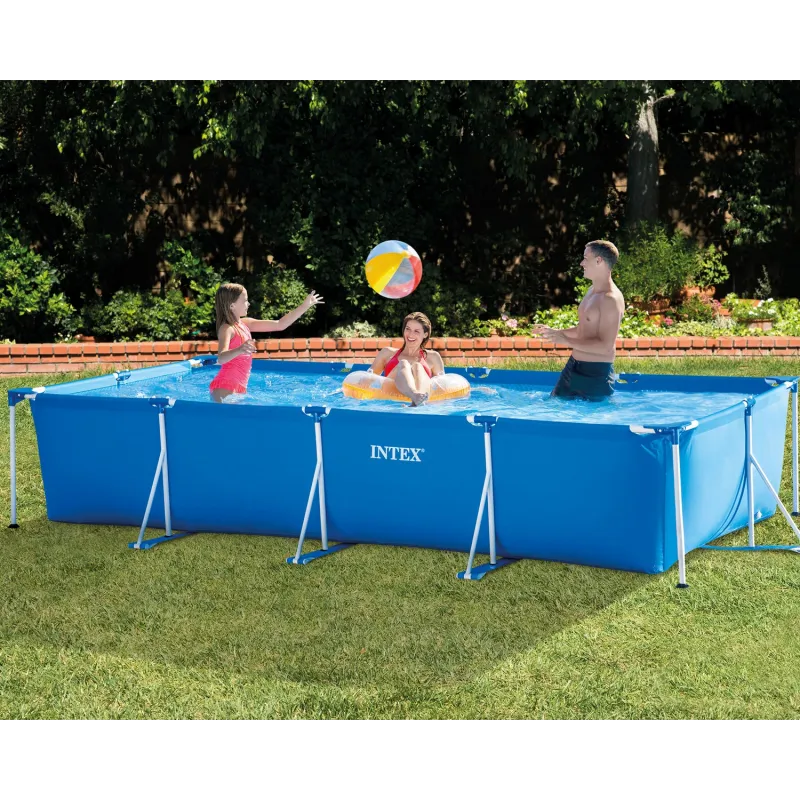 INTEX 28273 kék kerti vázas medence 450x220x84 cm, ideális kültéri használatra