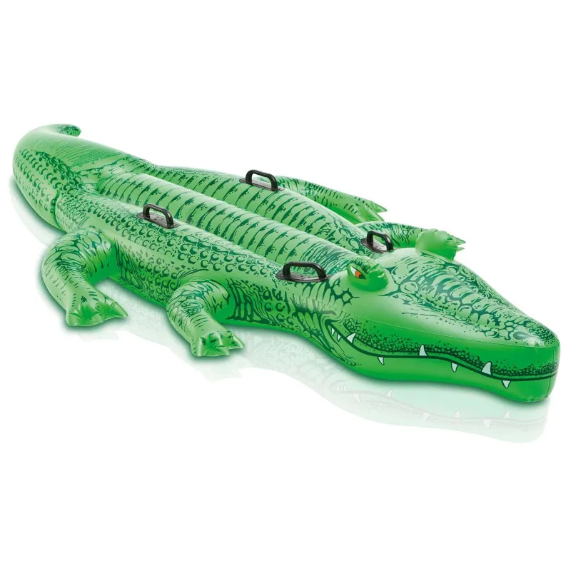 Felfújható krokodil úszófigura 203 x 114 cm, színes vízi játék