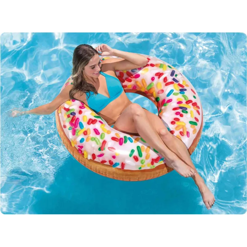 Donut úszógyűrű 99 cm, tökéletes a kertben és a medencében való szórakozáshoz
