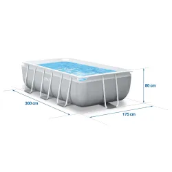 Kék INTEX 26784 Fém Keretű Medence 300 x 175 x 80 cm