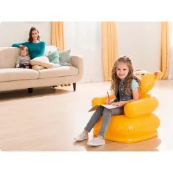 Felfújható gyerek fotel Vidám Állatok 65 x 64 cm, nagyszerű kültéri játékhoz