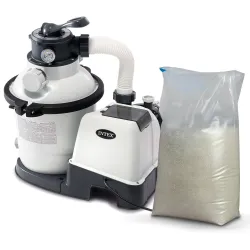 Homokszűrő szivattyú 5700 l/h INTEX 26644 + 25 kg homok