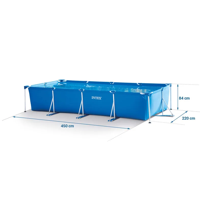 Családbarát Fém Vázas Medence 450x220x84 cm 16 az 1-ben Intex 28274 gyerekeknek